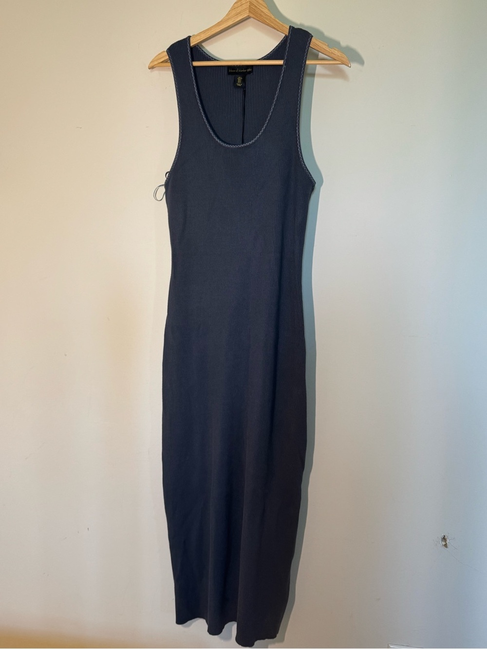 House of Harlow 1960 Luxe Essentials Ribbed Maxi Dress Large Navy NWT - Picture 5 of 8